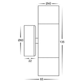 Havit Lighting Outdoor Up/Down Wall Lights Tivah Mini Up/Down Wall Light Lights-For-You HV1027MR11NW 9350418018731